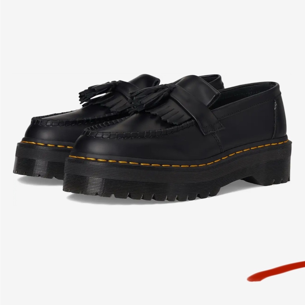 Dr Martens Adrian Quad Leather Platform Loafers Tassels NEW without Box